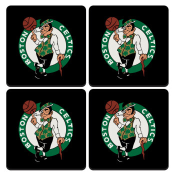 Boston Celtics, ΣΕΤ 4 Σουβέρ ξύλινα τετράγωνα (9cm)