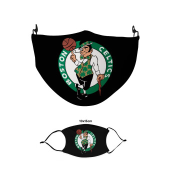 Boston Celtics, Μάσκα υφασμάτινη παιδική πολλαπλών στρώσεων με υποδοχή φίλτρου
