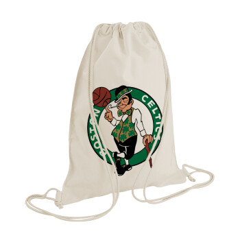 Boston Celtics, Backpack bag GYMBAG natural (28x40cm)