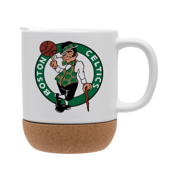 Boston Celtics, Κούπα, κεραμική με βάση φελού και καπάκι (ΜΑΤ), 330ml (1 τεμάχιο)