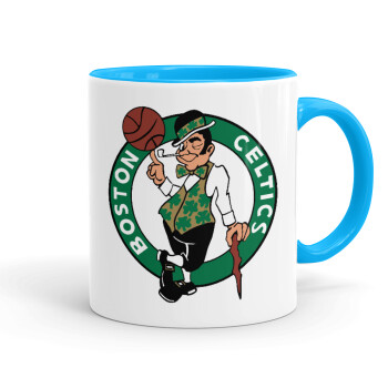 Boston Celtics, Mug colored light blue, ceramic, 330ml