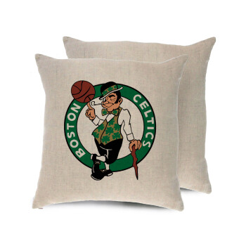 Boston Celtics, Μαξιλάρι καναπέ ΛΙΝΟ 40x40cm περιέχεται το  γέμισμα