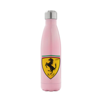 Ferrari, Metal mug thermos Pink Iridiscent (Stainless steel), double wall, 500ml