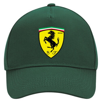 Ferrari, Adult Ultimate Hat GREEN, (100% COTTON DRILL, ADULT, UNISEX, ONE SIZE)