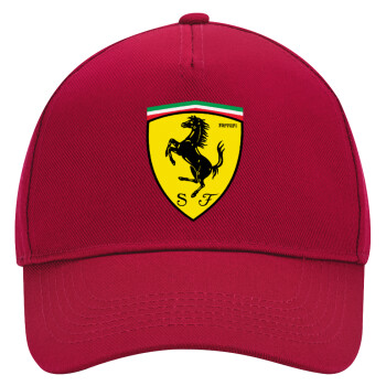 Ferrari, Adult Ultimate Hat RED, (100% COTTON DRILL, ADULT, UNISEX, ONE SIZE)