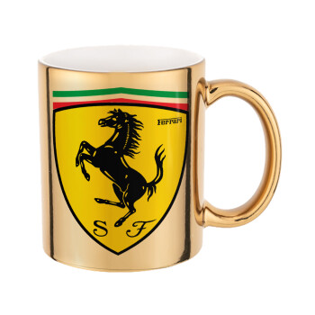 Ferrari, Mug ceramic, gold mirror, 330ml