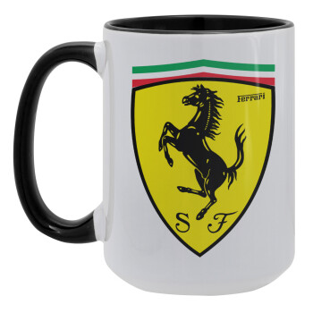 Ferrari, Κούπα Mega 15oz, κεραμική Μαύρη, 450ml