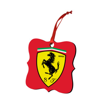 Ferrari, Christmas ornament polygon wooden 7.5cm