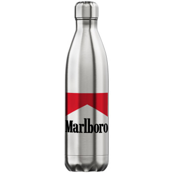 Marlboro, Μεταλλικό παγούρι θερμός Inox (Stainless steel), διπλού τοιχώματος, 750ml