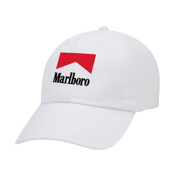 Marlboro, Καπέλο Ενηλίκων Baseball Λευκό 5-φύλλο (POLYESTER, ΕΝΗΛΙΚΩΝ, UNISEX, ONE SIZE)