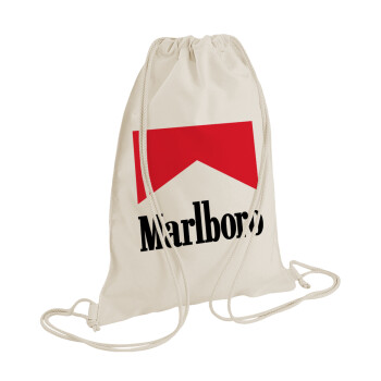 Marlboro, Backpack bag GYMBAG natural (28x40cm)