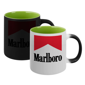 Marlboro, Κούπα Μαγική εσωτερικό πράσινο, κεραμική 330ml που αλλάζει χρώμα με το ζεστό ρόφημα (1 τεμάχιο)