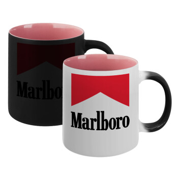 Marlboro, Κούπα Μαγική εσωτερικό ΡΟΖ, κεραμική 330ml που αλλάζει χρώμα με το ζεστό ρόφημα (1 τεμάχιο)