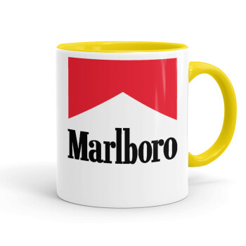 Marlboro, Mug colored yellow, ceramic, 330ml