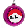 Purple Christmas tree ornament bauble 8cm