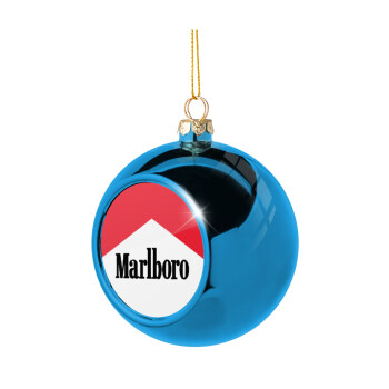 Marlboro, Blue Christmas tree ball ornament 8cm