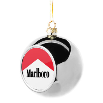 Marlboro, Χριστουγεννιάτικη μπάλα δένδρου Ασημένια 8cm