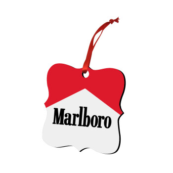 Marlboro, Στολίδι Χριστουγεννιάτικο στολίδι polygon ξύλινο 7.5cm