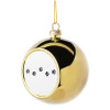 Golden Christmas tree ball ornament 8cm