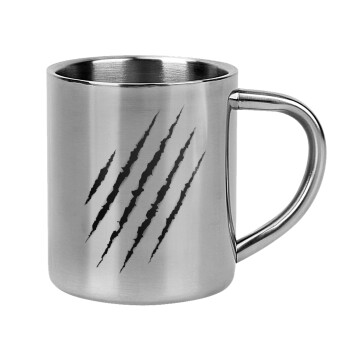Claw scratch, Mug Stainless steel double wall 300ml