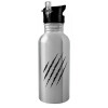 Metallic Silver with straw (600ml)