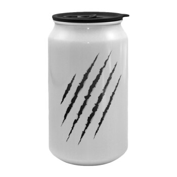 Claw scratch, Κούπα ταξιδιού μεταλλική με καπάκι (tin-can) 500ml