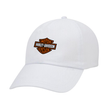 Motor Harley Davidson, Καπέλο Ενηλίκων Baseball Λευκό 5-φύλλο (POLYESTER, ΕΝΗΛΙΚΩΝ, UNISEX, ONE SIZE)