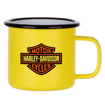 Motor Harley Davidson, Κούπα Μεταλλική εμαγιέ ΜΑΤ Κίτρινη 360ml