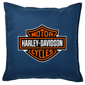 Motor Harley Davidson, Sofa cushion Blue 50x50cm includes filling