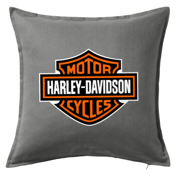 Motor Harley Davidson, Sofa cushion Grey 50x50cm includes filling