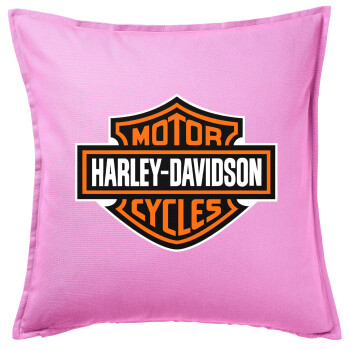 Motor Harley Davidson, Sofa cushion Pink 50x50cm includes filling