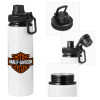 Metal water bottle with safety cap, aluminum 850ml