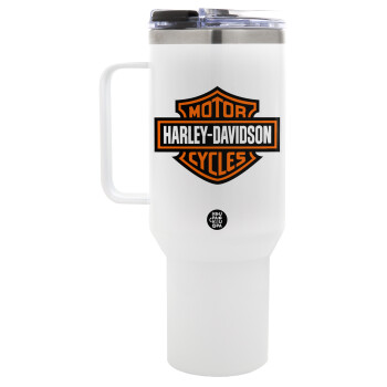 Motor Harley Davidson, Mega Tumbler με καπάκι, διπλού τοιχώματος (θερμό) 1,2L