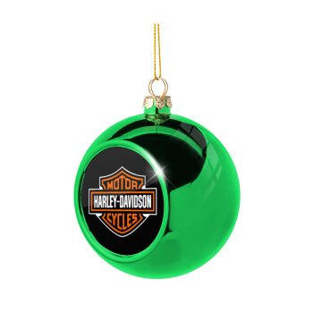 Motor Harley Davidson, Green Christmas tree ornament ball 8cm