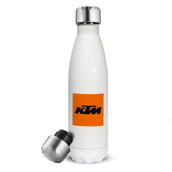 KTM, Metal mug thermos White (Stainless steel), double wall, 500ml