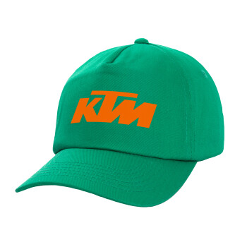 KTM, Καπέλο παιδικό Baseball, 100% Βαμβακερό Twill, Πράσινο (ΒΑΜΒΑΚΕΡΟ, ΠΑΙΔΙΚΟ, UNISEX, ONE SIZE)