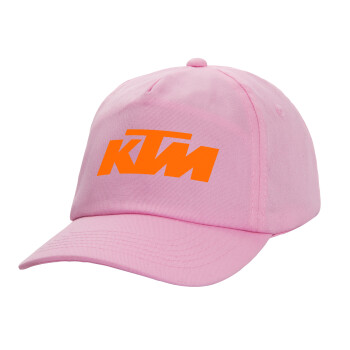 KTM, Καπέλο παιδικό casual μπειζμπολ, 100% Βαμβακερό Twill, ΡΟΖ (ΒΑΜΒΑΚΕΡΟ, ΠΑΙΔΙΚΟ, ONE SIZE)