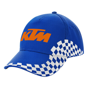 KTM, Adult Ultimate BLUE RACING Cap, (100% COTTON DRILL, ADULT, UNISEX, ONE SIZE)