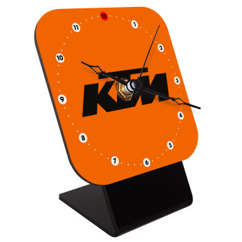 KTM, Επιτραπέζιο ρολόι ξύλινο με δείκτες (10cm)