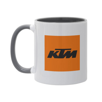 KTM, Mug colored grey, ceramic, 330ml