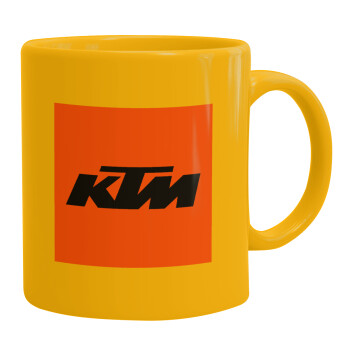 KTM, Ceramic coffee mug yellow, 330ml