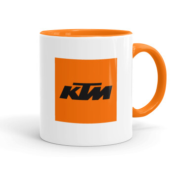 KTM, Κούπα χρωματιστή πορτοκαλί, κεραμική, 330ml