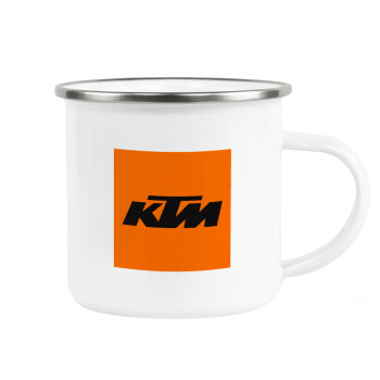 KTM, Metallic enamel cup white 360ml