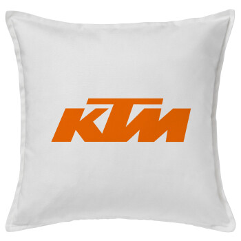 KTM, Μαξιλάρι καναπέ ΛΕΥΚΟ 100% βαμβάκι, περιέχεται το γέμισμα (50x50cm)