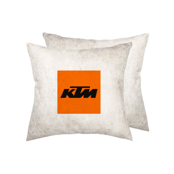 KTM, Μαξιλάρι καναπέ Δερματίνη Γκρι 40x40cm με γέμισμα