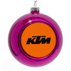 Purple Christmas tree ornament bauble 8cm