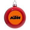 Red Christmas tree ornament bauble 8cm