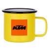 Metallic enamel MATT Yellow cup 360ml