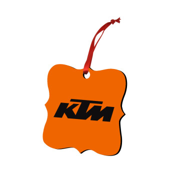 KTM, Christmas ornament polygon wooden 7.5cm