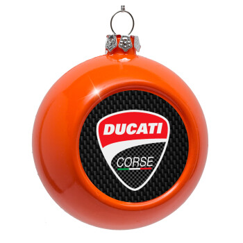 Ducati, Στολίδι Χριστουγεννιάτικη μπάλα δένδρου Πορτοκαλί 8cm